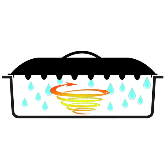 STONELINE Cocotte Bräter mit Deckel Induktion 28 cm, 4,2 L, Aluguss Topf beschichtet mit echten Steinpartikeln, Bratentopf Schmortopf mit Deckel Backofengeeignet, für alle Herdarten, Farbe: Ofenrot