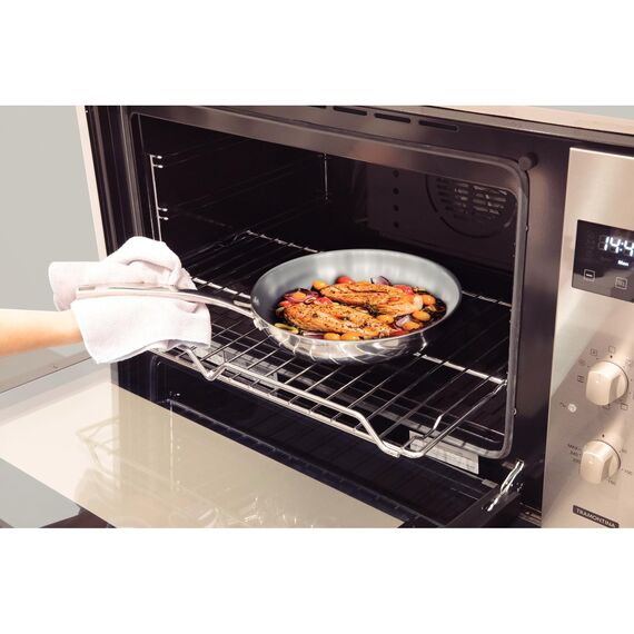 Tramontina Bratpfanne Grano, Ø 20 cm, Edelstahl, Induktion, Backofengeeigenet, spülmaschinengeeignet, Silber