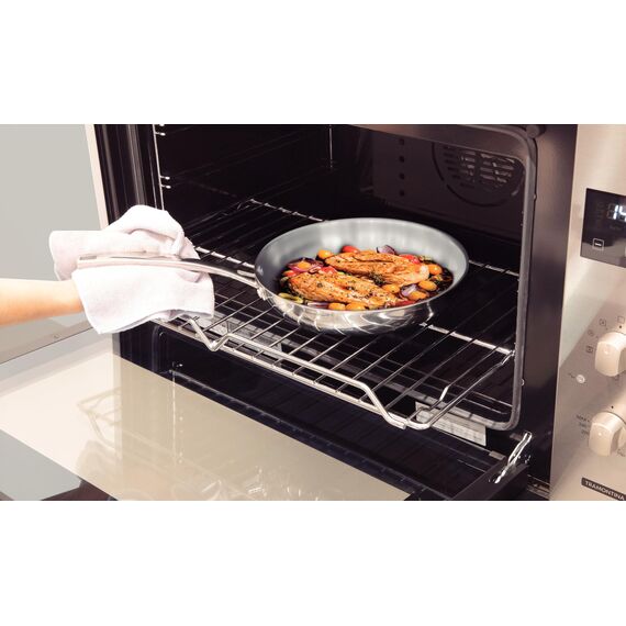 Tramontina Bratpfanne Grano, Ø 26 cm, Edelstahl, Induktion, ofenfest, spülmaschinengeeignet