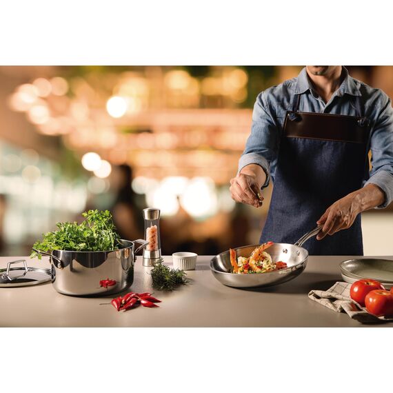 Tramontina Bratpfanne Grano, Ø 26 cm, Edelstahl, Induktion, ofenfest, spülmaschinengeeignet