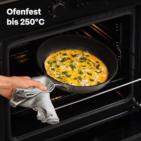 SILBERTHAL Induktion Pfannen Set - Bratpfannen 2er Set - Induktionsgeeignet - 28cm & 20cm - Edelstahl - Beschichtet