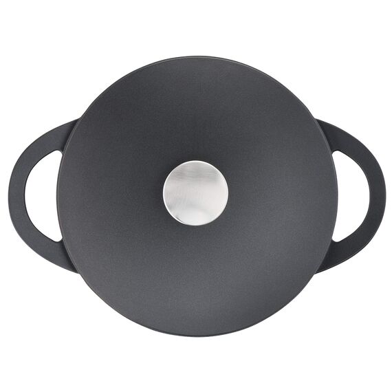 TEFAL TRATTORIA Schmortopf 24 cm, Bräter aus Alugus, antihaft beschichteter Topf, gute Wärmespeicherung, Schmorgerichte, Bratentopf, für alle gängigen Herdarten geeignet, Induktion, schwarz, E21846