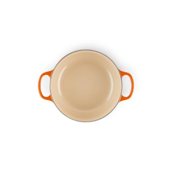 Le Creuset Signature Gusseisen-Bräter mit Deckel, Ø 20 cm, Rund, Für alle Herdarten und Induktion geeignet, Volumen: 2,4 l, 3,092 kg, Ofenrot, 21177200902430
