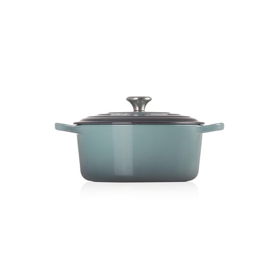 Le Creuset Signature Gusseisen-Bräter mit Deckel, Ø 22 cm, Rund, Für alle Herdarten und Induktion geeignet, Volumen: 3,3 l, 3,932 kg, Ocean, 21177223602430