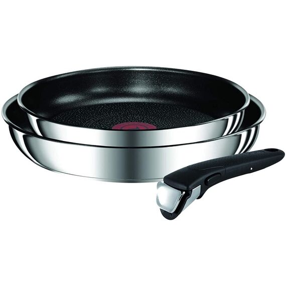 Tefal Ingenio Preference 3-teiliges Pfannenset abnehmbarer Griff, 22/26 cm, stapelbar, platzsparend, Topfset Induktion mit Antihaftversiegelung, einfach Handhabung und Reinigung, L94090
