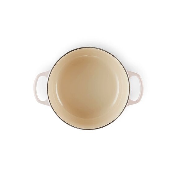 Le Creuset Signature Gusseisen-Bräter mit Deckel, Ø 20 cm, Rund, Für alle Herdarten und Induktion geeignet, Volumen: 2,4 l, 3,092 kg, Shell Pink, 21177207774430, 21177207774430