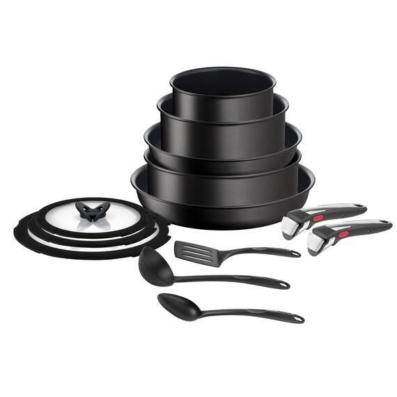 Tefal Ingenio Unlimited On 13-teiliges Topf und Pfannenset abnehmbarer Griff, stapelbar, platzsparend, Pfannen Induktion mit Antihaftversiegelung, einfache Handhabung und Reinigung, L39593