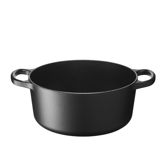 Le Creuset Signature Gusseisen-Bräter mit Deckel, Ø 24 cm, Rund, Für alle Herdarten und Induktion geeignet, Volumen: 4,2 l, 4,305 kg, Schwarz, 21177240000430