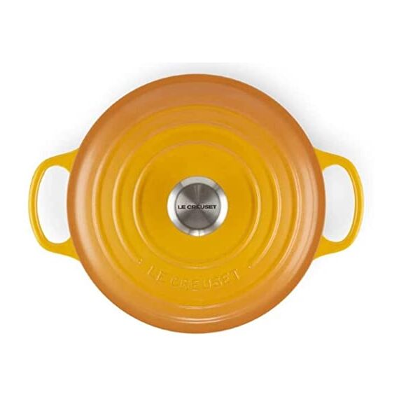 Le Creuset Signature Gusseisen-Bräter mit Deckel, Ø 24 cm, Rund, Für alle Herdarten und Induktion geeignet, Volumen: 4,2 l, 4,305 kg, Nectar, 21177246724430