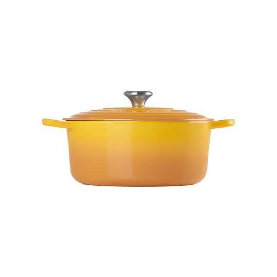 Le Creuset Signature Gusseisen-Bräter mit Deckel, Ø 28 cm, Rund, Für alle Herdarten und Induktion geeignet, Volumen: 6,7 l, 6,125 kg, Nectar, 21177286724430