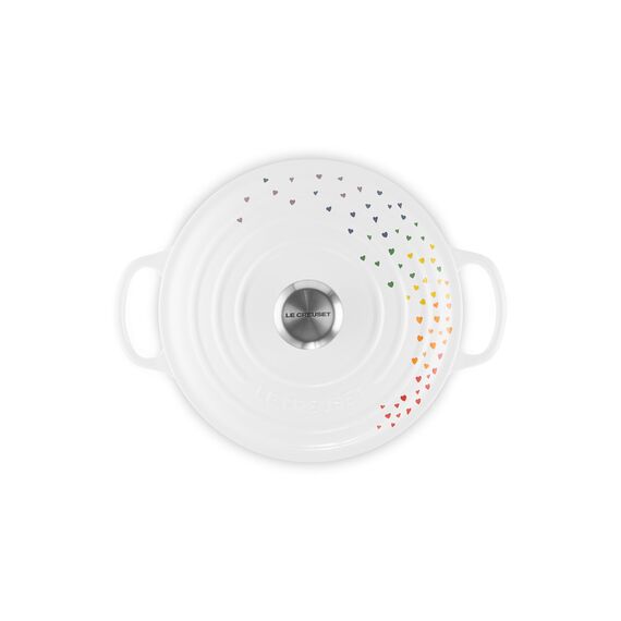 Le Creuset Signature Gusseisenbräter mit Deckel, Ø 24 cm, rund, geeignet für alle Herdarten und Induktion, Volumen: 4,2 l, 4,305 kg, Loving Collection, 21177248471430