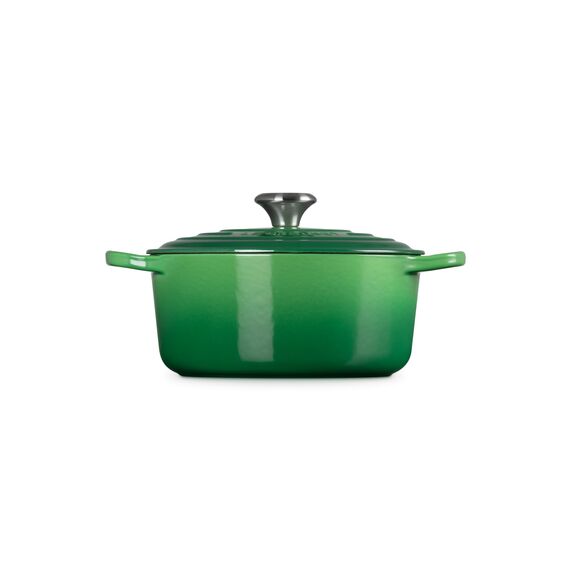 Le Creuset Signature Gusseisen-Bräter mit Deckel, Ø 24 cm, Rund, Für alle Herdarten und Induktion geeignet, Volumen: 4,2 l, 4,305 kg, Bamboo, 21177244082430
