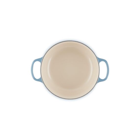 Le Creuset Signature Gusseisen-Bräter mit Deckel, Ø 20 cm, Rund, Für alle Herdarten und Induktion geeignet, Volumen: 2,4 l, 3,092 kg, Chambray, 21177204344441