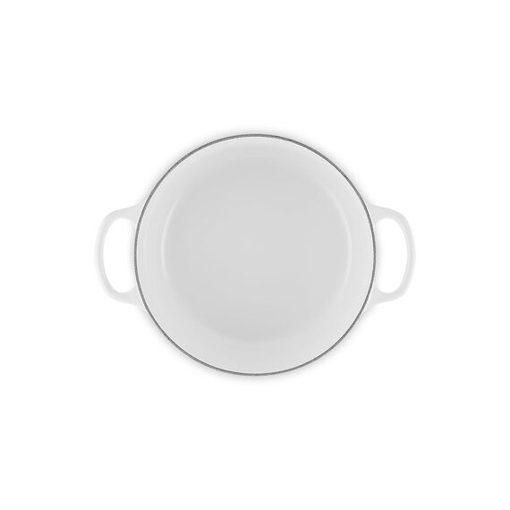 Le Creuset Signature Gusseisenbräter mit Deckel, Ø 24 cm, rund, geeignet für alle Herdarten und Induktion, Volumen: 4,2 l, 4.3 kg, Marble, 21177248691430