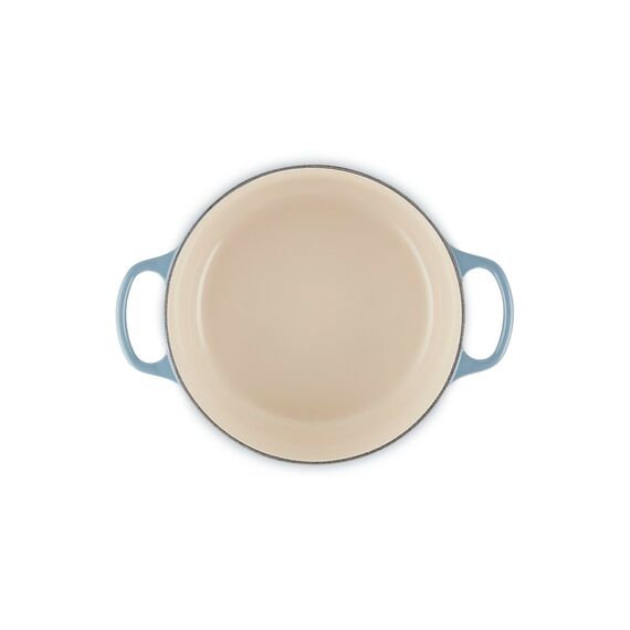 Le Creuset Signature Gusseisen-Bräter mit Deckel, Ø 24 cm, Rund, Für alle Herdarten und Induktion geeignet, Volumen: 4,2 l, 4,305 kg, Chambray, 21177244344441