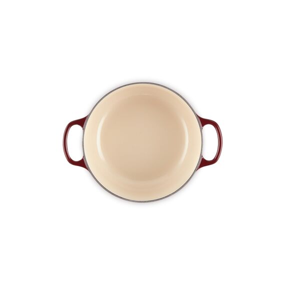 Le Creuset Signature Gusseisen-Bräter mit Deckel, Ø 20 cm, Rund, Für alle Herdarten und Induktion geeignet, Volumen: 2,4 l, 3,092 kg, Garnet, 21177209494441
