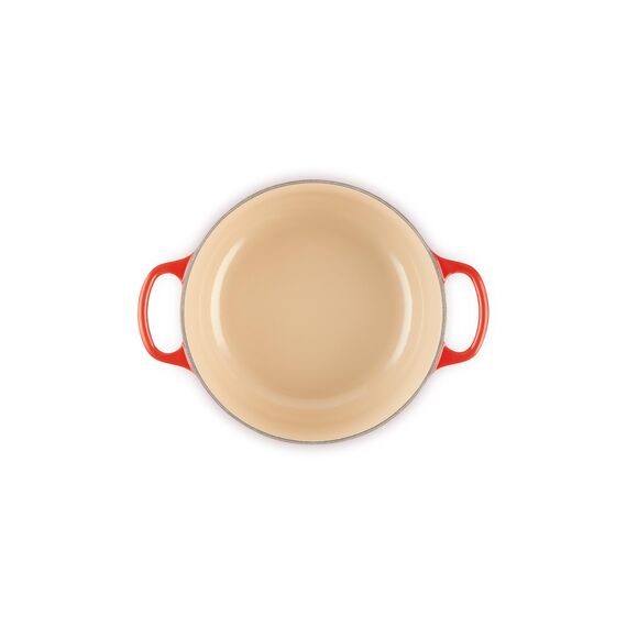 Le Creuset Signature Gusseisen-Bräter mit Deckel, Ø 20 cm, Rund, Für alle Herdarten und Induktion geeignet, Volumen: 2,4 l, 3,092 kg, Kirschrot, 21177200602430