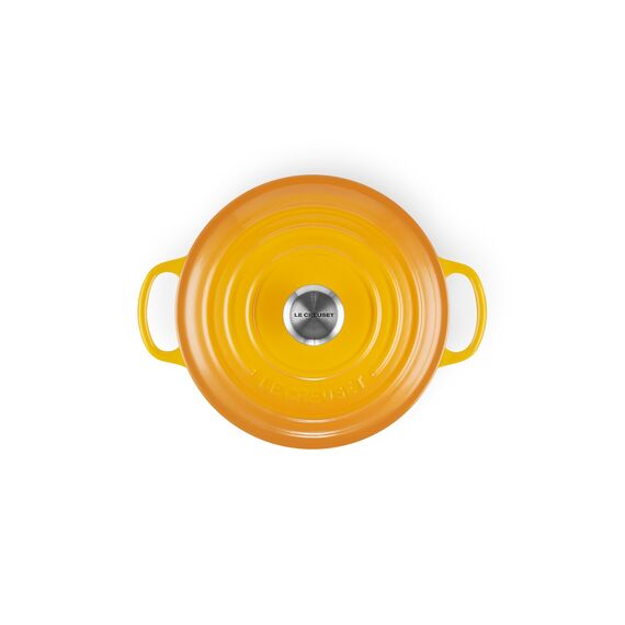 Le Creuset Signature Gusseisen-Bräter mit Deckel, Ø 20 cm, Rund, 2.4 l, 3.092 kg, Nectar, 21177206724430