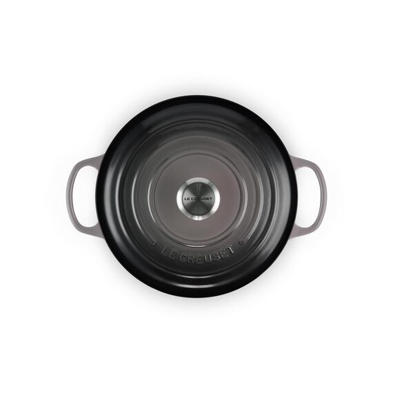 Le Creuset Signature Gusseisen-Bräter mit Deckel, Ø 28 cm, Rund, Für alle Herdarten und Induktion geeignet, Volumen: 6,7 l, 6,125 kg, Flint, 21177284442430