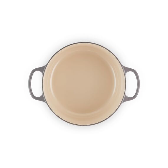 Le Creuset Signature Gusseisen-Bräter mit Deckel, Ø 28 cm, Rund, Für alle Herdarten und Induktion geeignet, Volumen: 6,7 l, 6,125 kg, Flint, 21177284442430