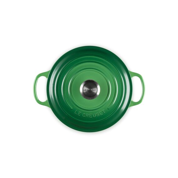 Le Creuset Signature Gusseisen-Bräter mit Deckel, Ø 24 cm, Rund, Für alle Herdarten und Induktion geeignet, Volumen: 4,2 l, 4,305 kg, Bamboo, 21177244082430