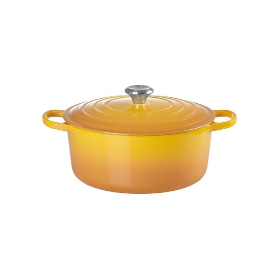 Le Creuset Signature Gusseisen-Bräter mit Deckel, Ø 28 cm, Rund, Für alle Herdarten und Induktion geeignet, Volumen: 6,7 l, 6,125 kg, Nectar, 21177286724430