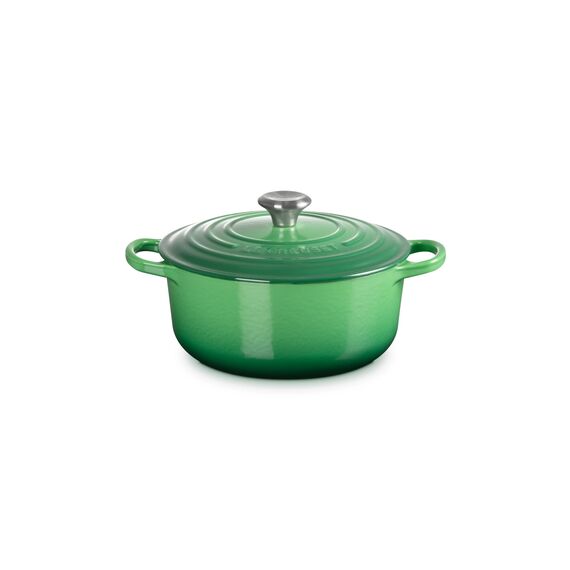 Le Creuset Signature Gusseisen-Bräter mit Deckel, Ø 20 cm, Rund, Für alle Herdarten und Induktion geeignet, Volumen: 2,4 l, 3,092 kg, Bamboo, 21177204082430
