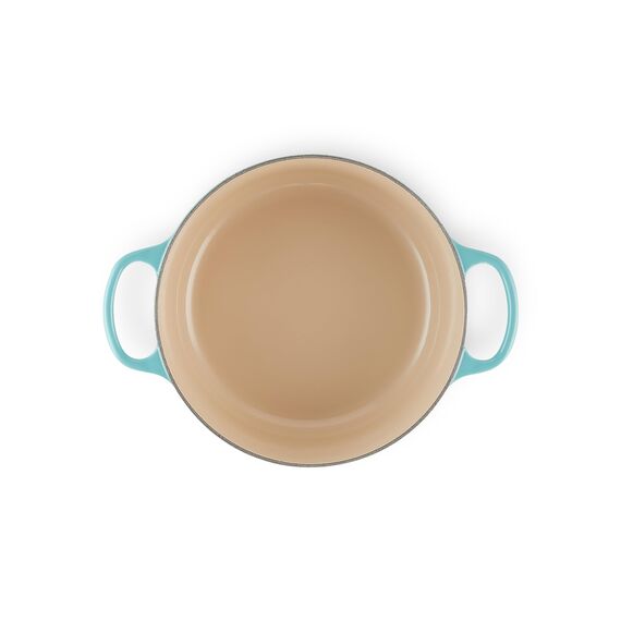 Le Creuset Signature Gusseisen-Bräter mit Deckel, Ø 26 cm, Rund, Für alle Herdarten und Induktion geeignet, Volumen: 5,3 l, 5,135 kg, Karibik, 21177261702430