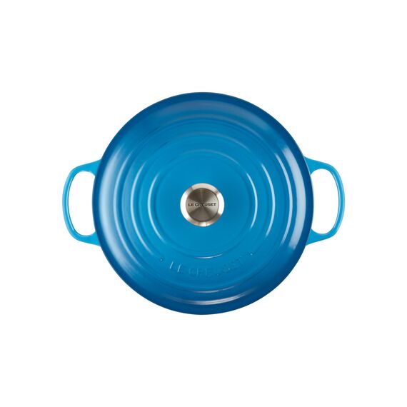 Le Creuset Signature Gusseisen-Bräter mit Deckel, Ø 28 cm, Rund, Für alle Herdarten und Induktion geeignet, Volumen: 6,7 l, 6,125 kg, Marseille