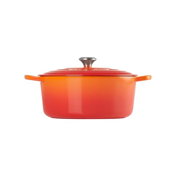 Le Creuset Signature Gusseisen-Bräter mit Deckel, Ø 30 cm, Rund, Für alle Herdarten und Induktion geeignet, Volumen: 8.1 l, 7,165 kg, Ofenrot, 21177300902430