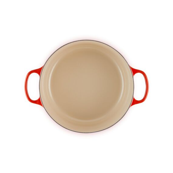 Le Creuset Signature Gusseisen-Bräter mit Deckel, Ø 30 cm, Rund, Für alle Herdarten und Induktion geeignet, Volumen: 8,4 l, 7,165 kg, Kirschrot, 21177300602430