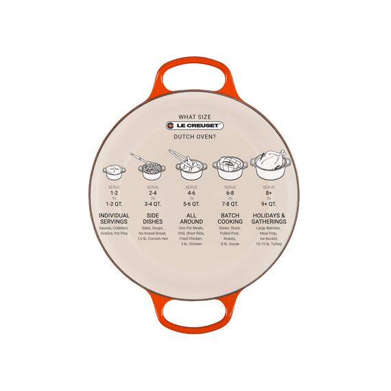 Le Creuset Signature Gusseisen-Bräter mit Deckel, Ø 30 cm, Rund, Für alle Herdarten und Induktion geeignet, Volumen: 8.1 l, 7,165 kg, Ofenrot, 21177300902430