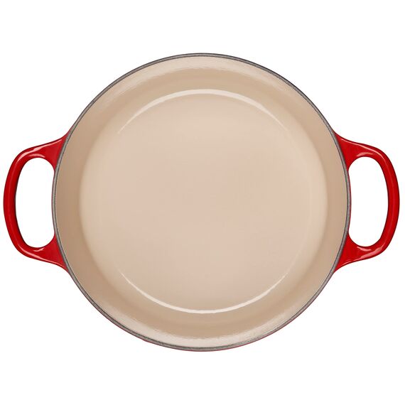 Le Creuset Signature Gusseisen-Bräter mit Deckel, Ø 22 cm, Rund, Für alle Herdarten und Induktion geeignet, Volumen: 3,3 l, 3,932 kg, Kirschrot, 21177220602430