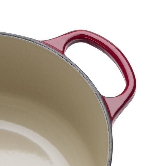 Le Creuset Signature Gusseisen-Bräter mit Deckel, Ø 24 cm, Rund, Für alle Herdarten und Induktion geeignet, Volumen: 4,2 l, 4,305 kg, Burgundy, 21177247502430