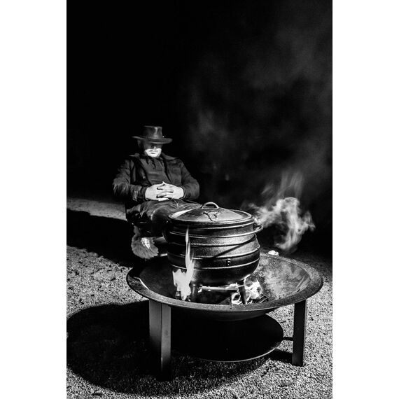 BBQ-Toro Potjie | Gusseisen Hexenkessel Potjie #1, ca. 3 Liter | Guss Kochtopf mit Füßen | Südafrikanischer Dutch Oven | Kochtopf für offenes Feuer, Gusseisen Schmortopf mit Deckel | Fleischtopf