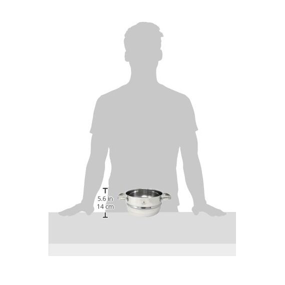 WMF Function 4 Gemüse-/ Kartoffeldämpfer 20 cm, Dampfgarer Einsatz für Topf, Dämpfeinsatz, Cromargan Edelstahl, spülmaschinengeeignet