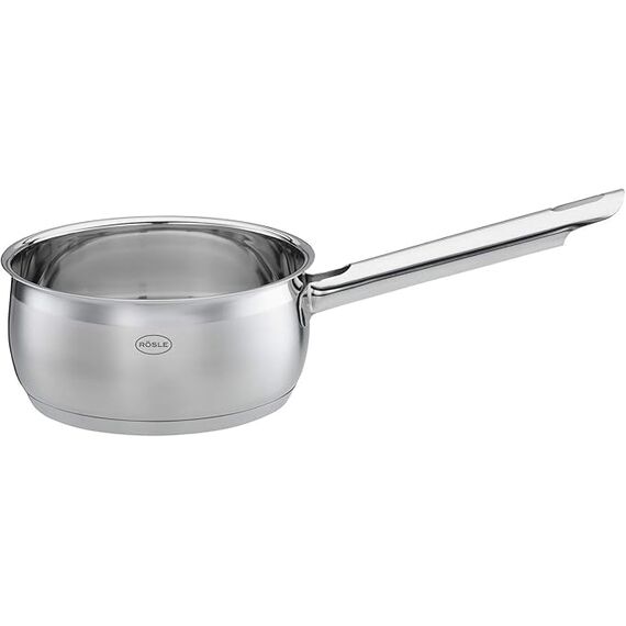 RÖSLE ELEGANCE GLOBE Topfset 10-tlg., 6 hochwertige Kochtöpfe, 1 Dämpfeinsatz, 2 Bratpfannen im Set, Edelstahl 18/10, mit Glasdeckel, spülmaschinengeeignet und induktionsgeeignet, Silberfarben