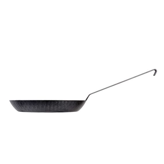GRÄWE Schmiedeeiserne Bratpfanne F400, Ø 32 cm, hoher Rand, Eisenpfanne inkl. Wender, 400° C hitzebeständig, Pfanne aus Eisen, kratzfeste Bratpfanne, unbeschichtet, Outdoor-Cooking, induktionsgeeignet