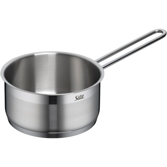 Silit Toskana Topfset Induktion 5-teilig, Edelstahl teilmattiert, Induktions Töpfe Set unbeschichtet mit Glasdeckel, für alle Herdarten geeignet, ohne Innenskalierung, spülmaschinengeeignet