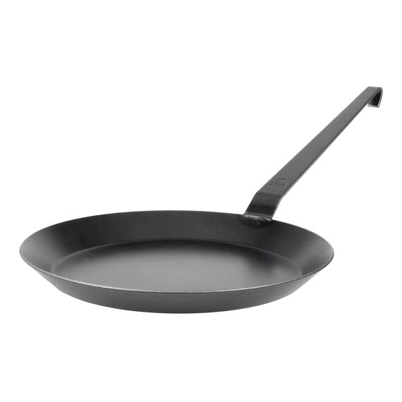 GRÄWE Schmiedeeiserne Bratpfanne F400, Ø 32 cm, Eisenpfanne mit Wender, 400° C hitzebeständig, Pfanne aus Eisen, kratzfeste Bratpfanne, unbeschichtet, Outdoor-Cooking, induktionsgeeignet