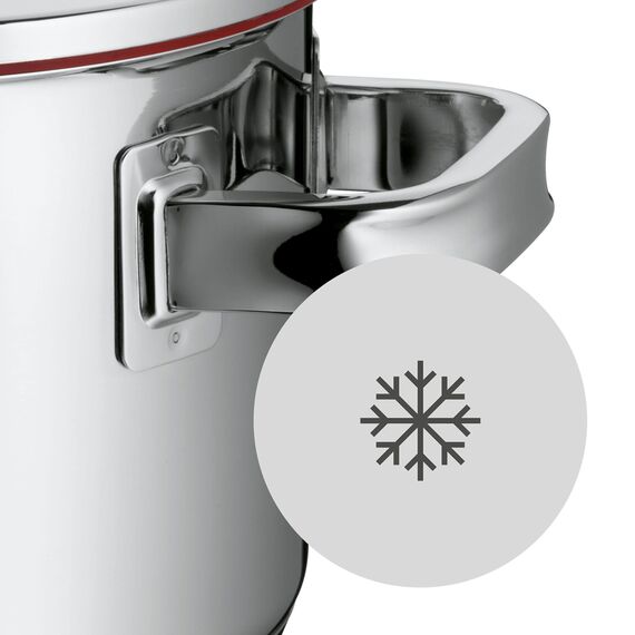 WMF Function 4 Topfset Induktion 4-teilig, Cromargan Edelstahl poliert, Glasdeckel mit 4 Abgießfunktionen, Induktionstöpfe, Innenskalierung