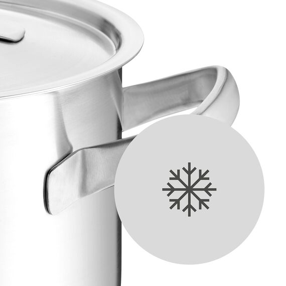 WMF Gourmet Plus Gemüse- Suppentopf Induktion 24cm, Metalldeckel mit Dampföffnung, Kochtopf groß 8,8l, Cromargan Edelstahl mattiert, Innenskalierung