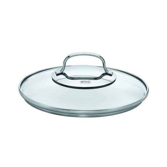 RÖSLE ELEGANCE Topfset, 5-tlg., Edelstahl 18/10, 2-ton-poliert, mit Glasdeckel, Bratentopf, Kochtopf, Stielkasserolle, Innenskalierung, induktionsgeeignet, spülmaschinengeeignet