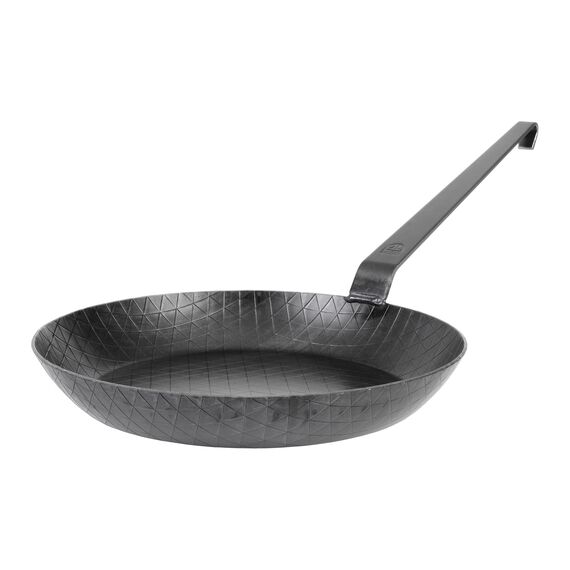 GRÄWE Schmiedeeiserne Bratpfanne F400, Ø 32 cm, hoher Rand, Eisenpfanne inkl. Wender, 400° C hitzebeständig, Pfanne aus Eisen, kratzfeste Bratpfanne, unbeschichtet, Outdoor-Cooking, induktionsgeeignet