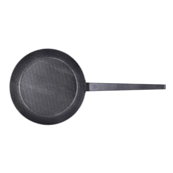 GRÄWE Schmiedeeiserne Bratpfanne F400, Ø 32 cm, hoher Rand, Eisenpfanne inkl. Wender, 400° C hitzebeständig, Pfanne aus Eisen, kratzfeste Bratpfanne, unbeschichtet, Outdoor-Cooking, induktionsgeeignet
