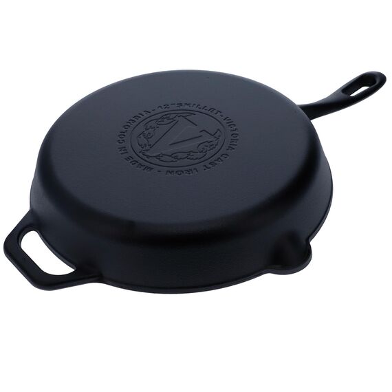VICTORIA Bratpfanne Gusseisenpfanne Eingebrannte, Induction 25cm Geeignet für Feuer, Grill, Backofen, Ceranfeld, Gas, Cast Iron Skillet Cured, Toxic Free Non-Stick Kochgeschirr ohne PTFE oder PFOA