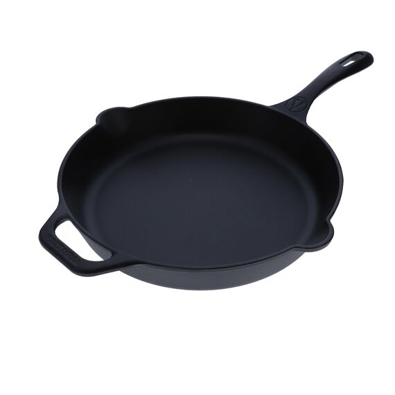 VICTORIA Bratpfanne Emaillierte Gusseisenpfanne Induction 25cm Bratpfanne Geeignet für Feuer, Grill, Backofen, Ceranfeld, Gas, Cast Iron Skillet, Toxic Free Kochgeschirr ohne PTFE oder PFOA