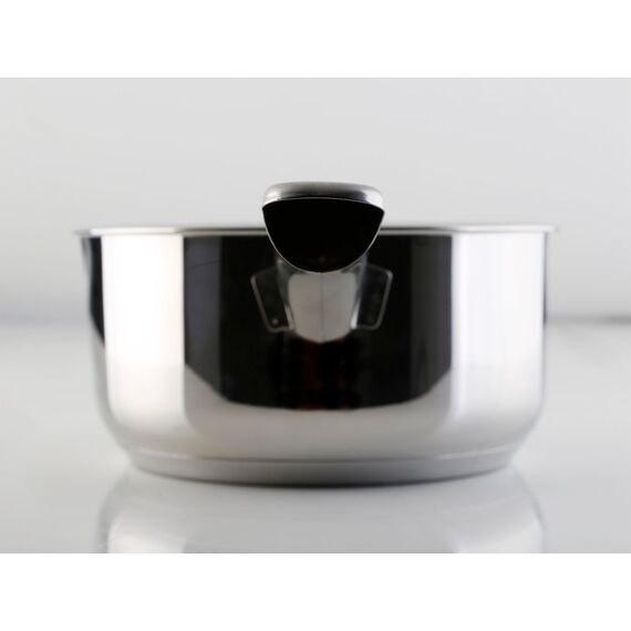 Wecook! Stielkasserolle 12cm, kasserolle, klein, kleiner Topf Induktion 0,7l, Edelstahl, stapelbar, für kleine Portionen, Singlehaushalt