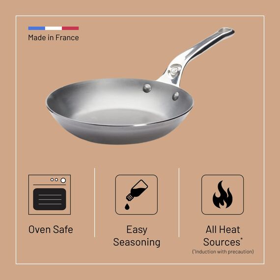 DeBuyer 5680.20 Bratpfanne, Edelstahl, silber,durchmesser 20cm