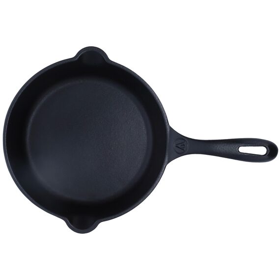 VICTORIA Bratpfanne Gusseisenpfanne Eingebrannte, Induction 20cm Geeignet für Feuer, Grill, Backofen, Ceranfeld, Gas, Cast Iron Skillet Cured, Toxic Free Non-Stick Kochgeschirr ohne PTFE oder PFOA